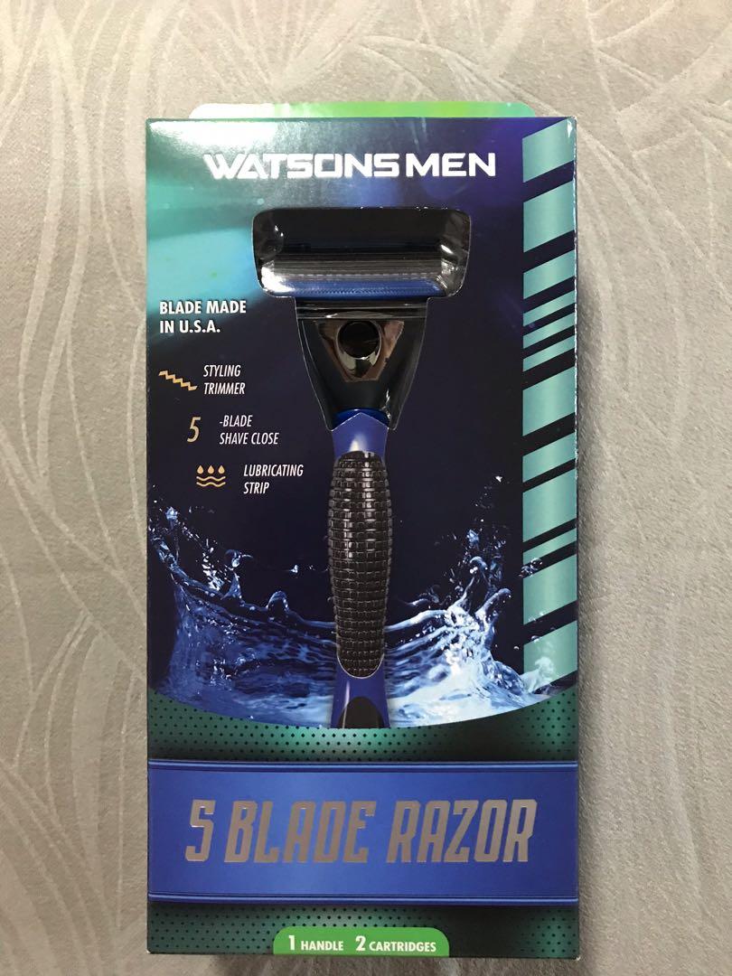 Watsons men 5 blade razor, Men's Fashion, Accessories, Others on Carousell
