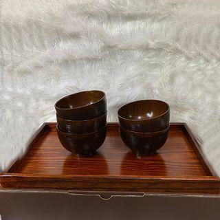 Wooden Bowls with Tray