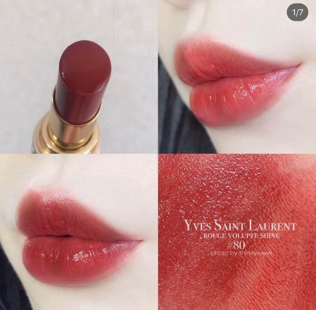 YSL ROUGE VOLUPTE SHINE 80 Beauty Personal Care Face Makeup