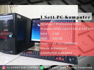 1 sett PC KOMPUTER core i3 siap pake