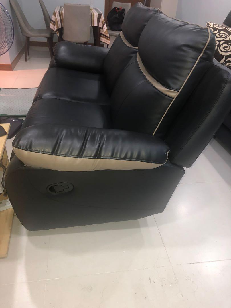 2 Leather Sofa( can dismantle), Furniture & Home Living, Furniture, Sofas on Carousell
