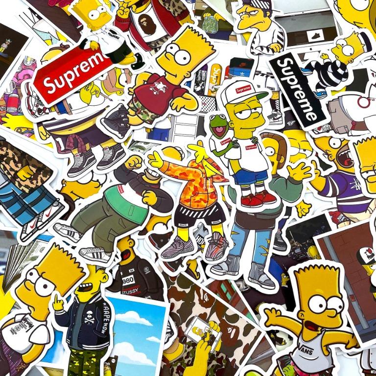 Simpsons supreme sticker outlet