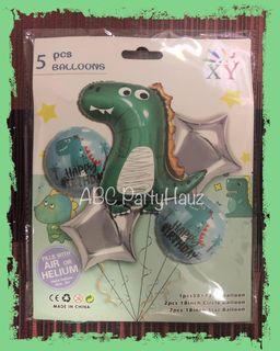 5pcs Dinosaur Foil Balloon Set