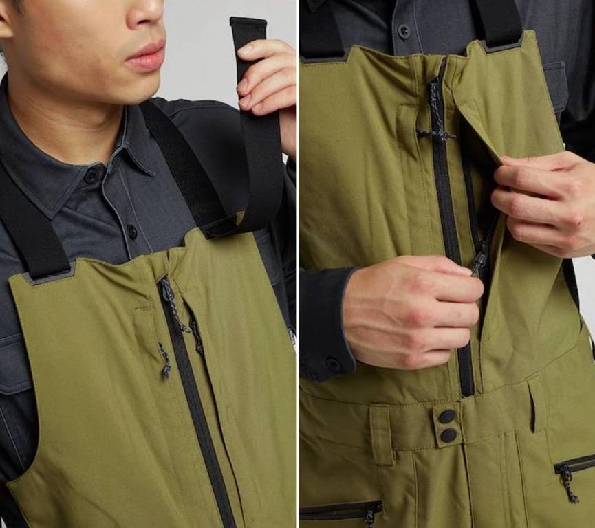 全新2021年款Burton Reserve Bib Pants 2色綠(M) 黑(L) 滑雪工人褲, 男