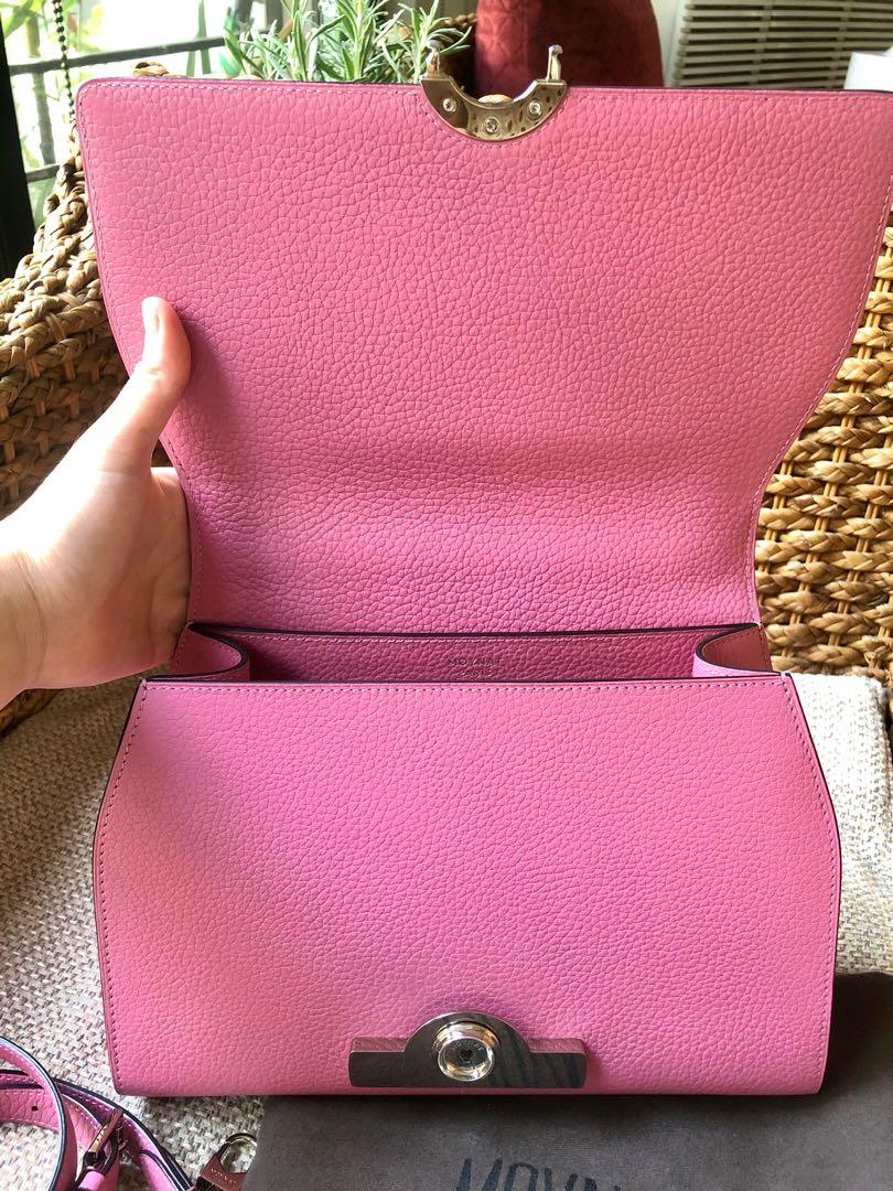 Pre-owned Moynat Paris Gabrielle Leather Mini Bag In Purple