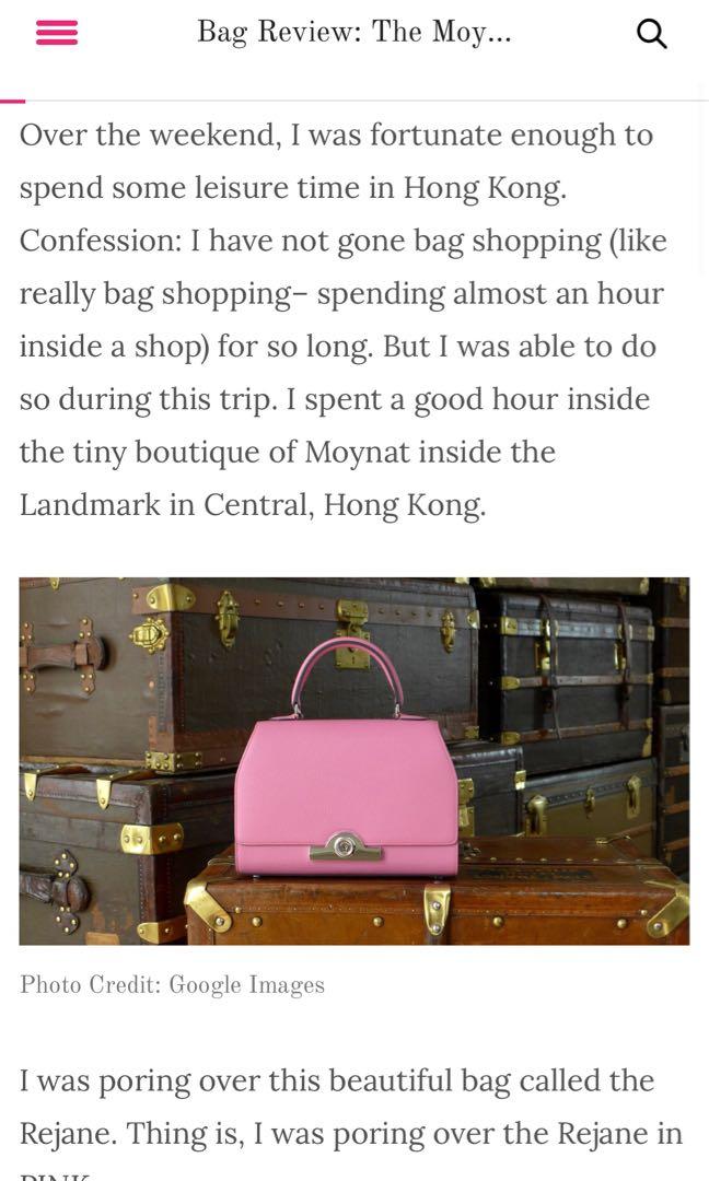 💯 Authentic ‼️ MOYNAT Rejane PM Bag in Pink —Excellent Used Condition ;  RARELY used ‼️ —WITH RECEIPT, Luxury, Bags & Wallets on Carousell