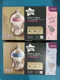❤️❤️ Tommee Tippee Closer to Nature  Decorated Bottles (3 packs)
