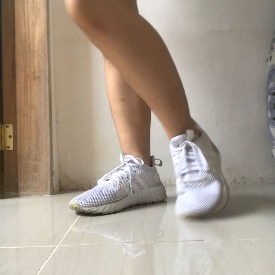 ADIDAS CLOUDFOAM ALL WHITE SNEAKERS RUBBER SHOES TRAINERS CHUNKY