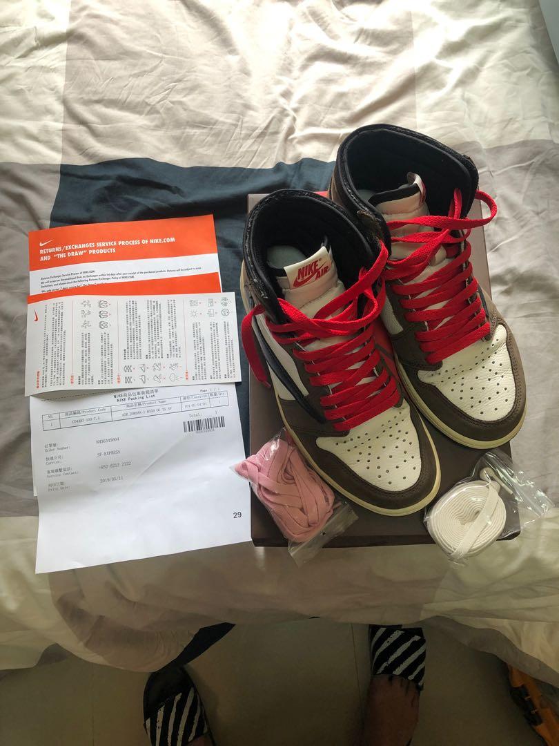 travis scott jordan 1 7.5