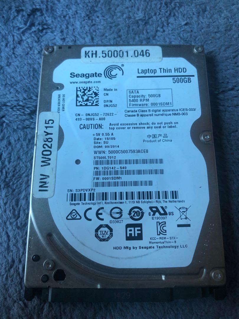 assorted laptop hdd sata seagate western digital 100-500gb, Computers   Tech, Parts  Accessories, Hard Disks  Thumbdrives on Carousell