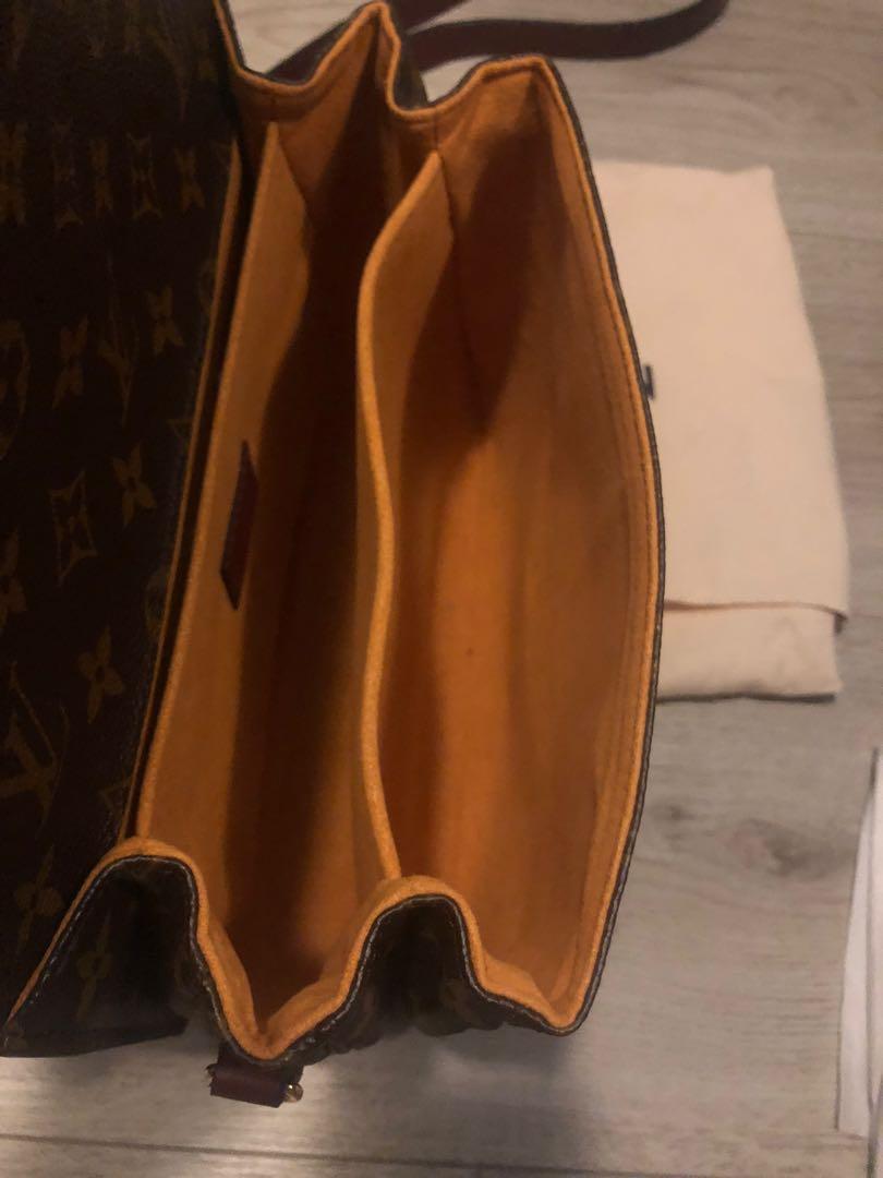 Louis Vuitton Braided Handle Pochette Metis Monogram Canvas Brown 2245171