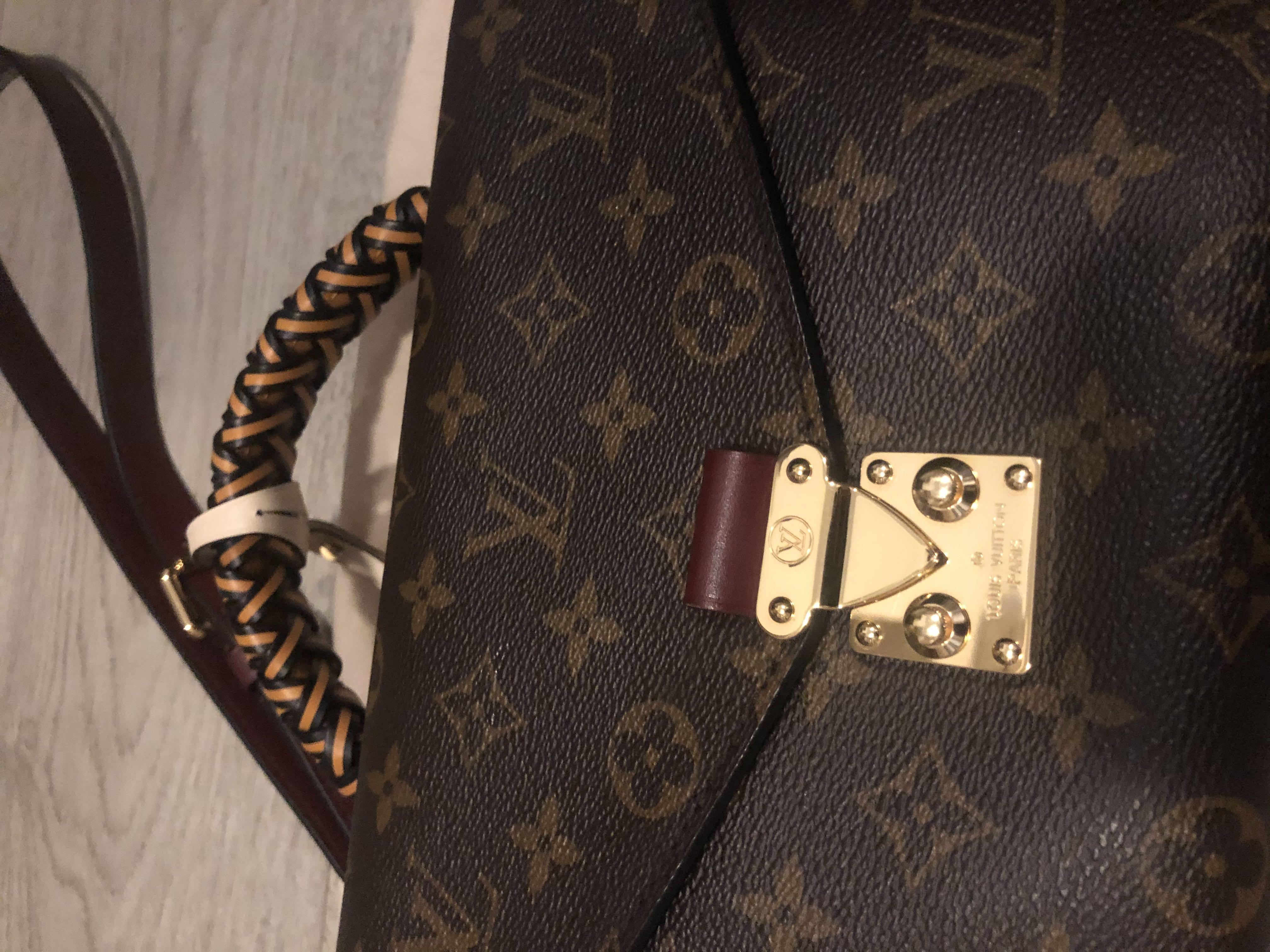 Louis Vuitton Pochette Metis Braided Leather top Brown - NOBLEMARS