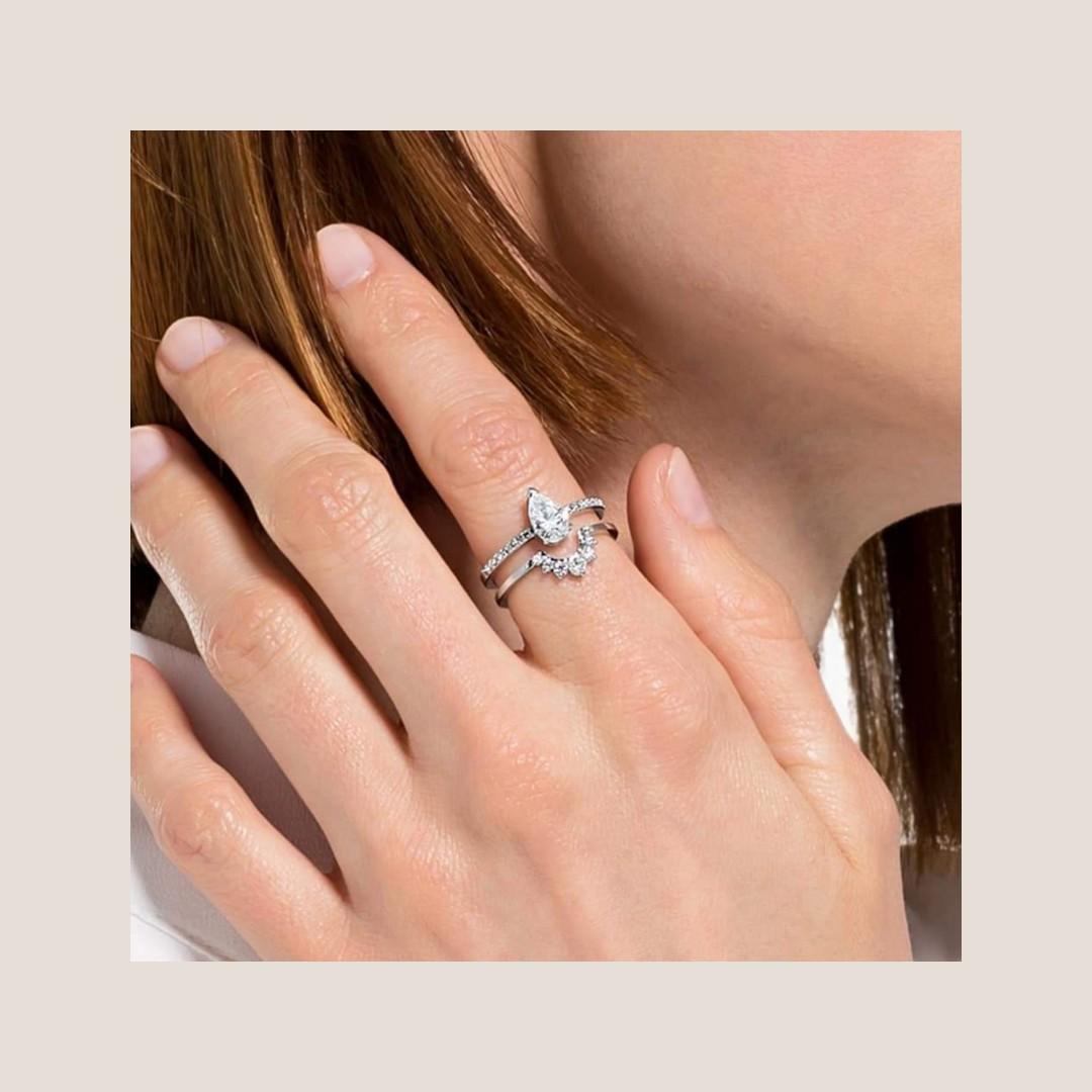 Swarovski pear ring shop