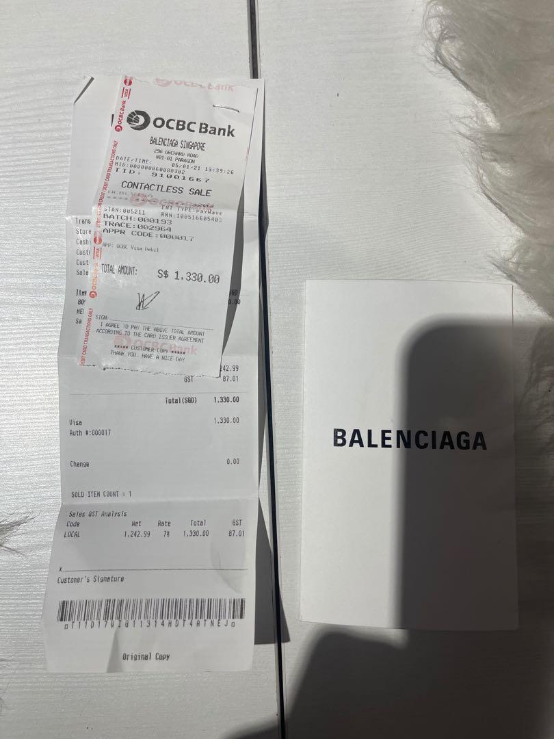 Balenciaga triple s receipt online