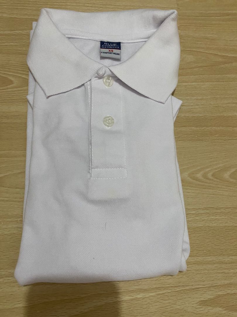Blue corner shop white polo shirt