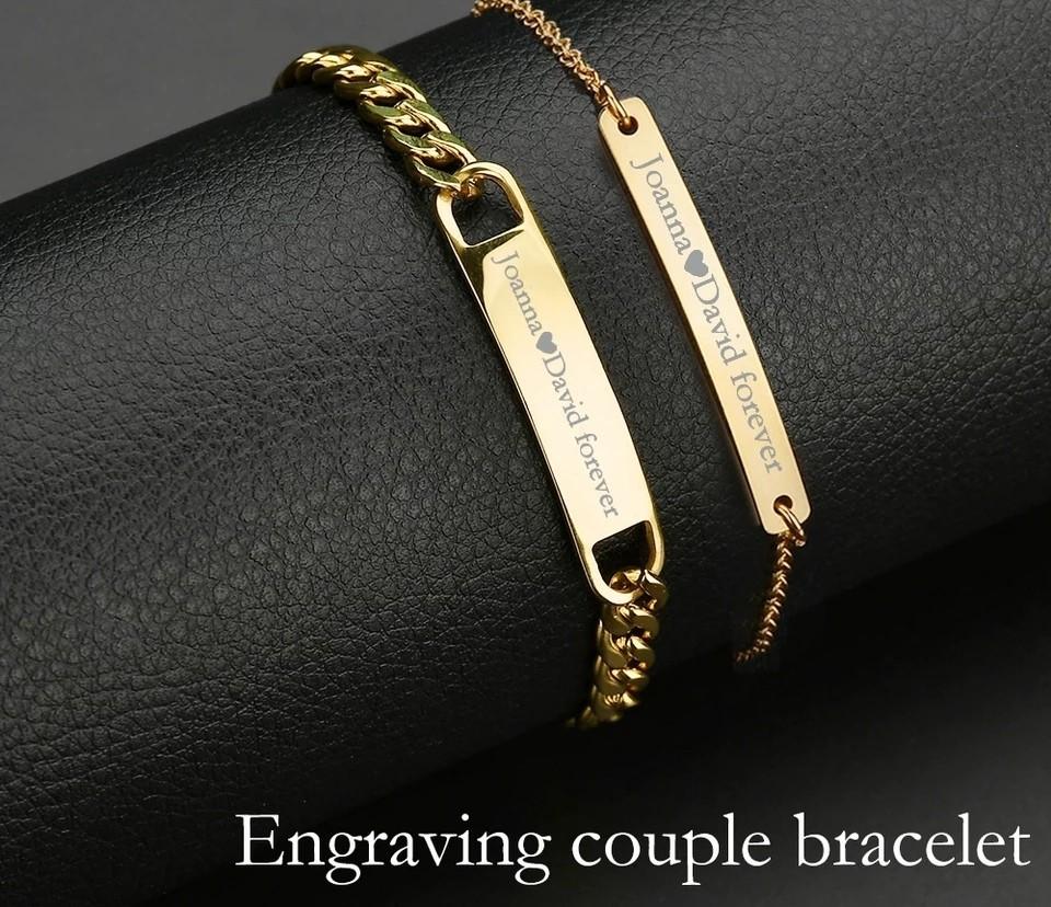 Sunset II Gold Heart Black Couple Bracelets, His and Hers - Etsy-iangel.vn