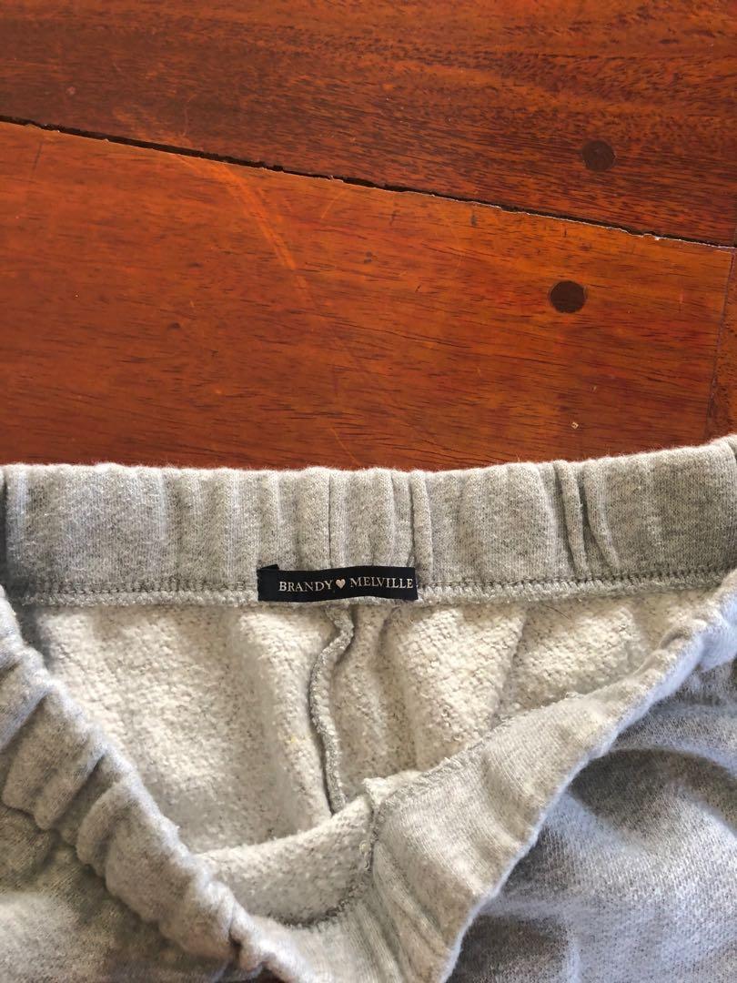 Brandy Melville Grey Rosa Sweatpants Women s Fashion Bottoms Other Bottoms on Carousell