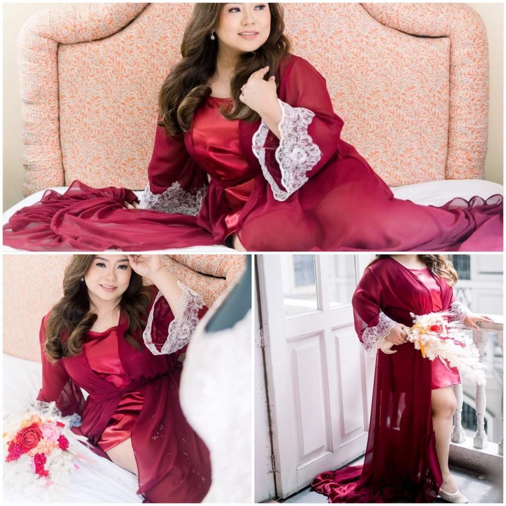 Plus size bridal robe sales