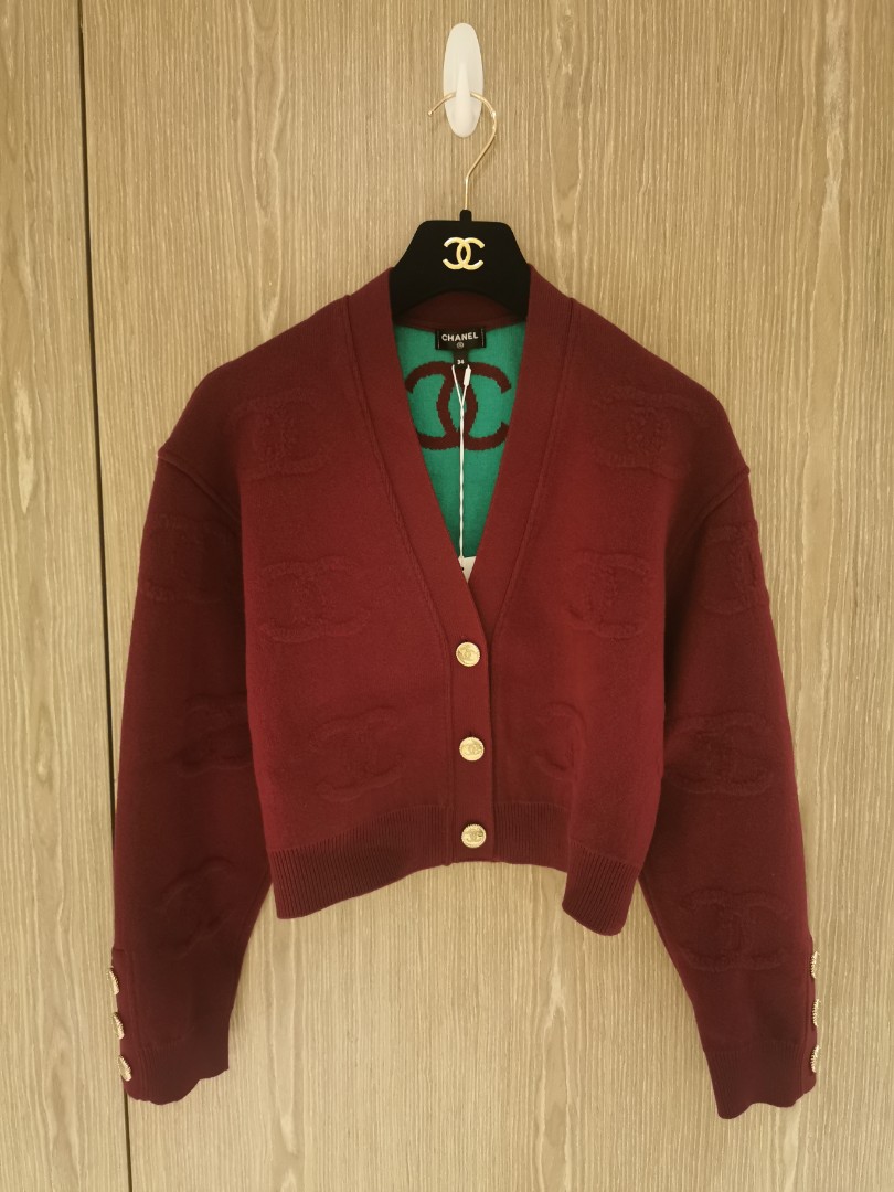 Chanel 2021ss CC logo Cardigan, 女裝 