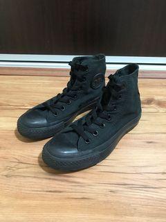 Converse All Star Hi Top Shoes (Black Monochrome)