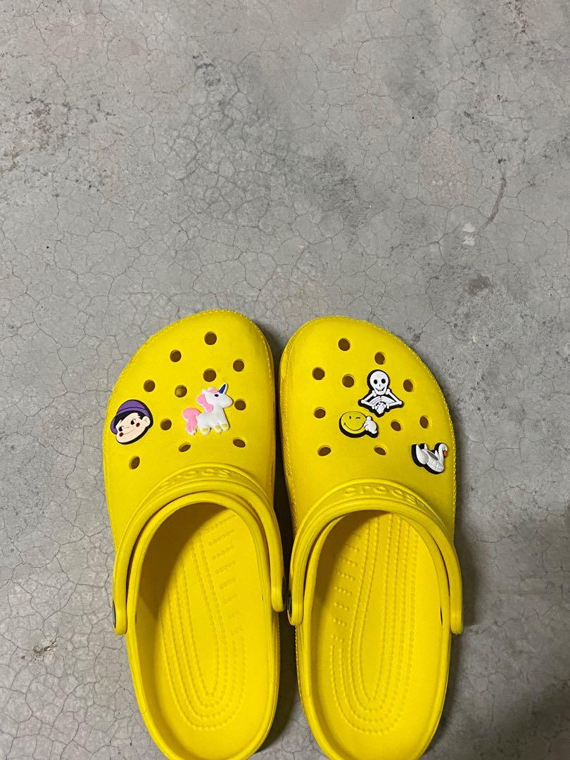 croc slides yellow
