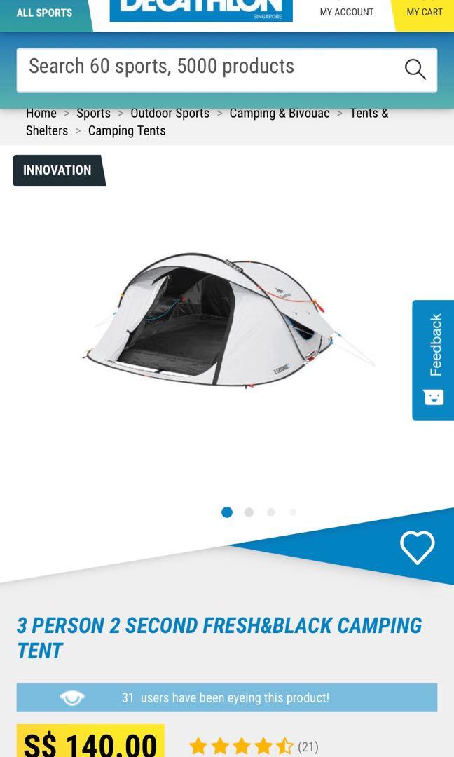 Decathlon Complete Camping Set, Sports Equipment, Hiking & Camping on