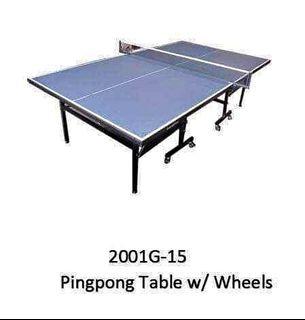 Double Power BLUE Folding 9x5ft Ping Pong Table with Wheels For Indoor use 2001G-15