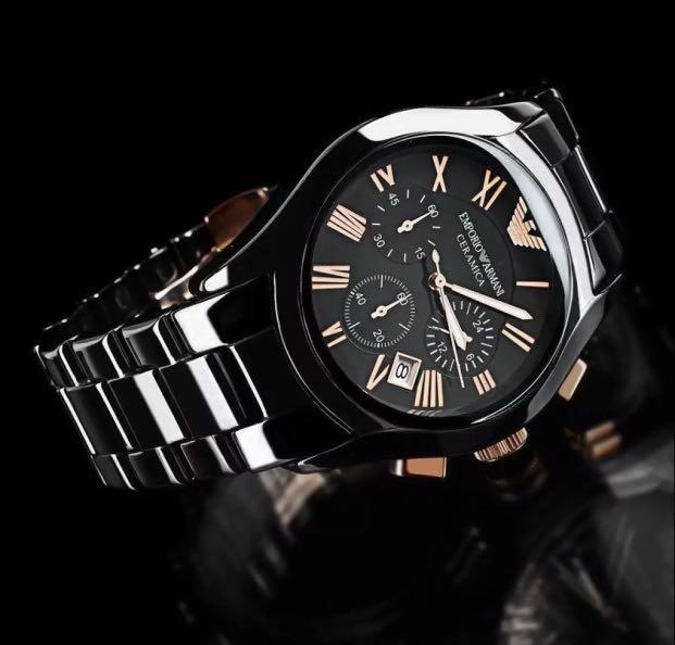 Emporio Armani Men s Watch AR1410 Ceremica 42mm Luxury Watches on Carousell