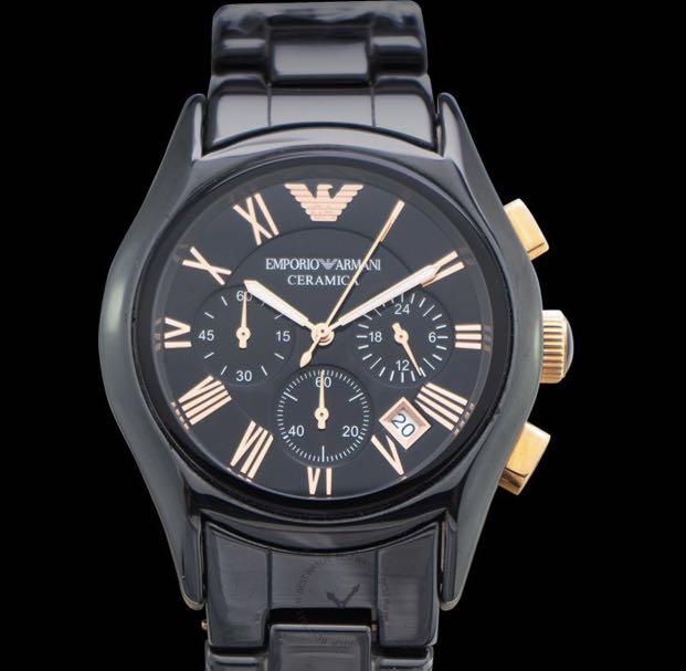Mens emporio armani shop ceramic chronograph watch ar1410
