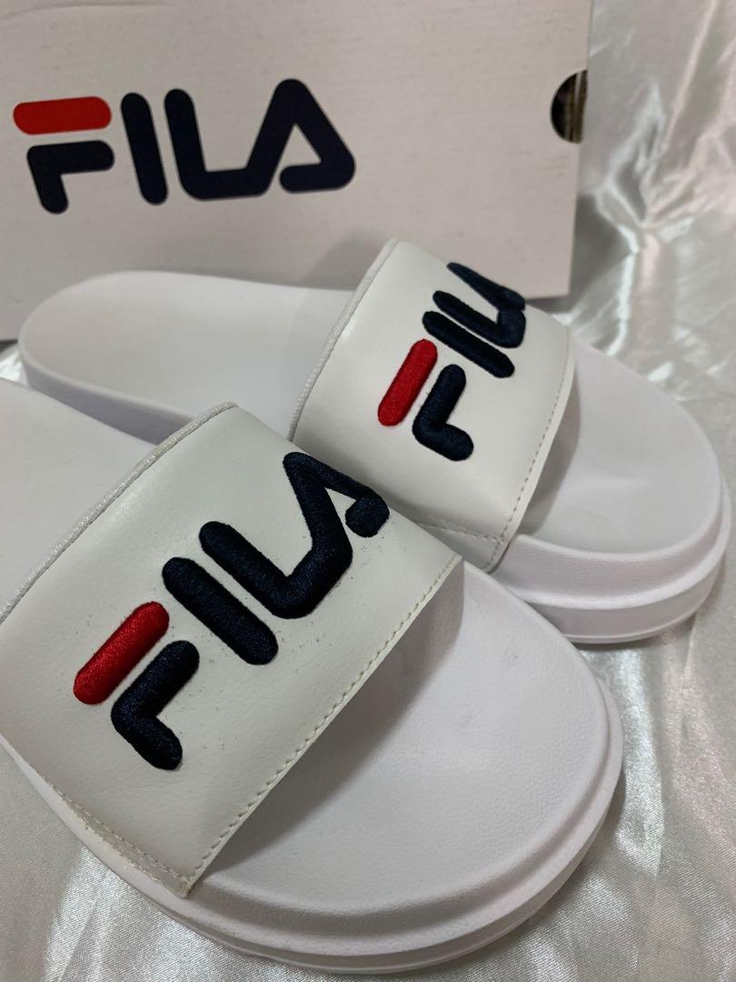 Fila white slides top