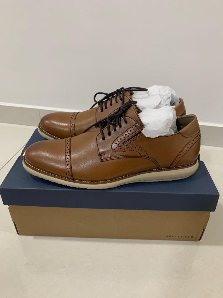 GH Bass Co WILSON Buck COGNAC Eye Lace Up Leather Men s Fashion Footwear Dress Shoes on Carousell