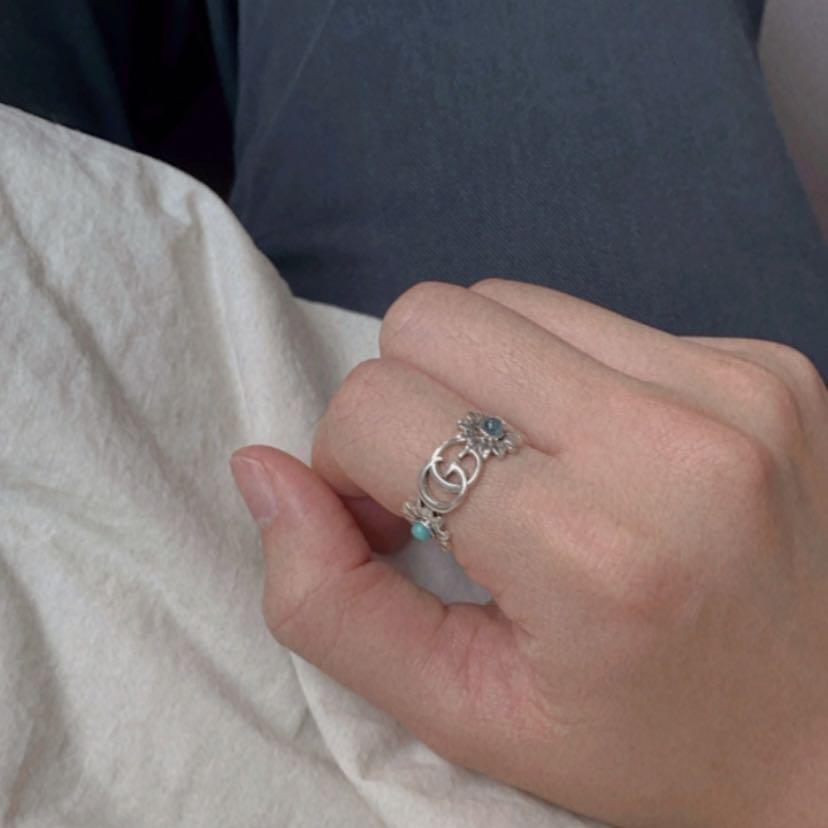 double g flower ring