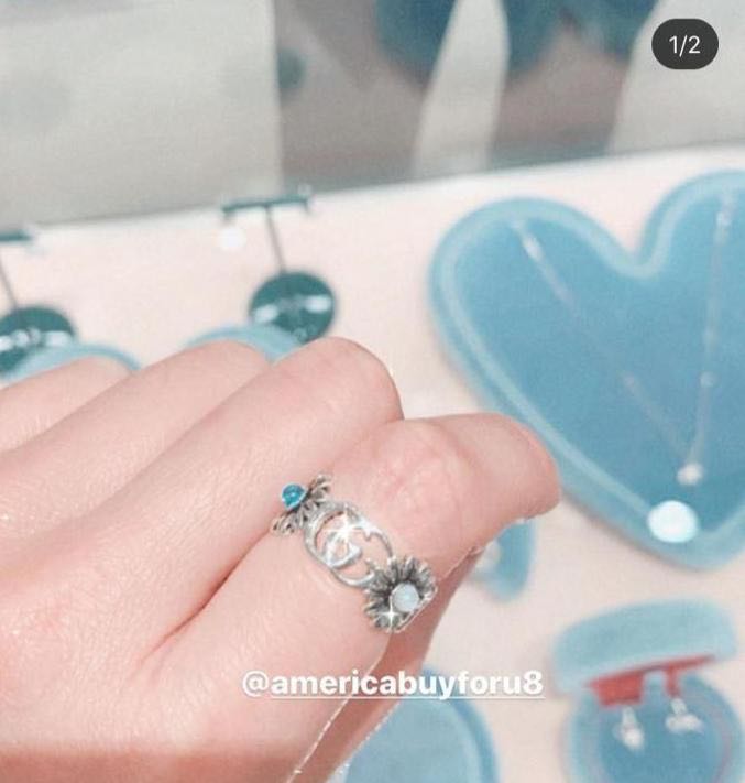 double g flower ring