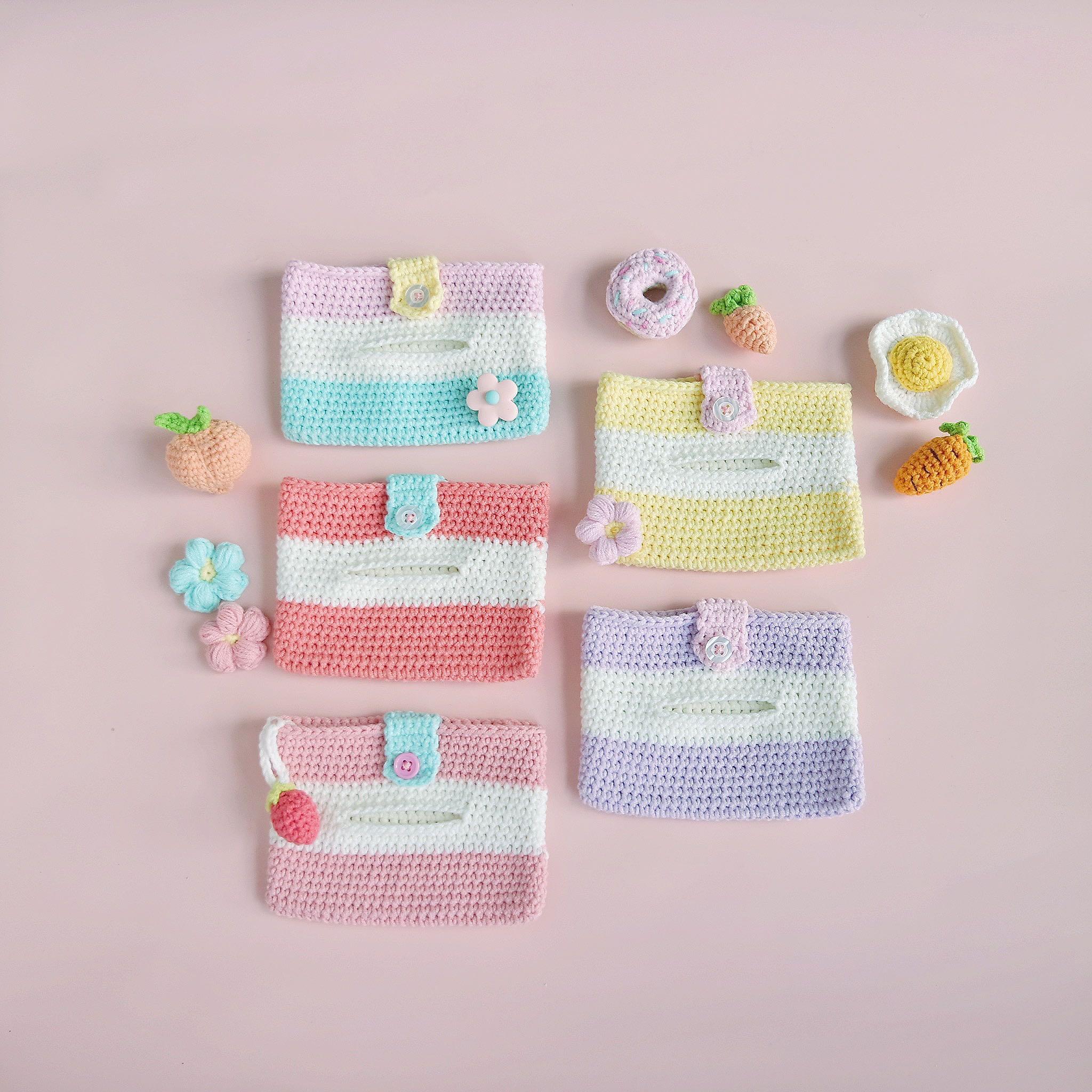Crochet sales tissue pouch