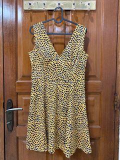 H&M Yellow Floral A-Line Dress