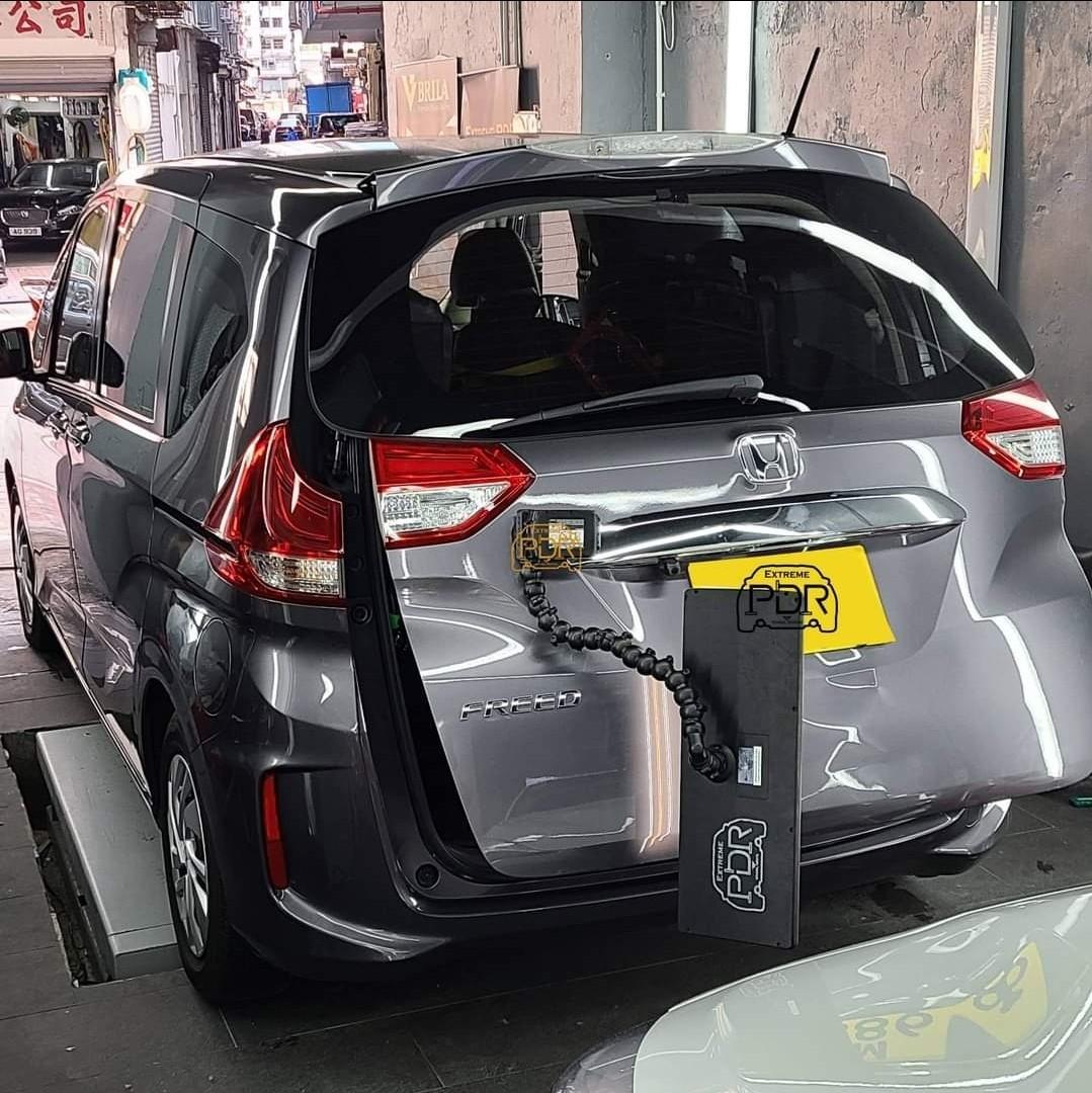 Honda Freed 車尾門免噴油凹痕維修凹痕修復凹痕還原車身凹痕車身維修汽車凹痕開門l Pdr Dent 凹汽車 汽車配件 改裝 內外零件
