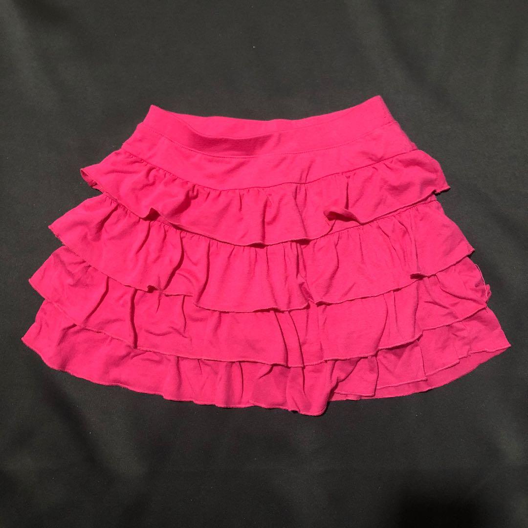 Pink ruffle skirts deals