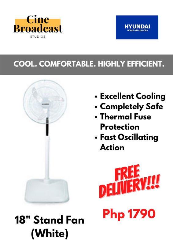 Hyundai electric fans (Category: Air Conditioning and Heating) located in Quezon City. Submitted by direk_kit (Listing ID 1079803856, Image 2). Description: Bnew One year warranty.