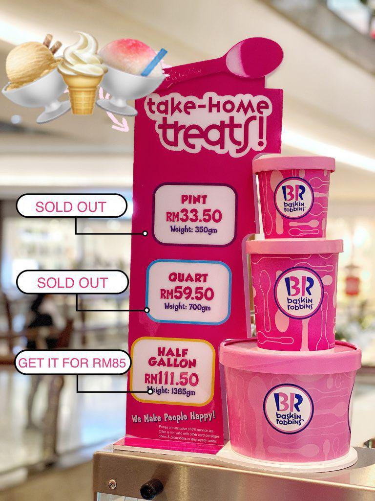 GreatAsGifts Ice cream ðŸ¨ Baskin Robbins Half Gallon coupon ...