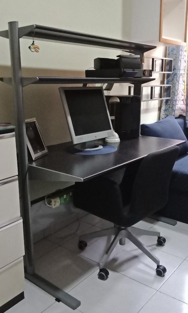 IKEA computer table & chair, Furniture & Home Living, Furniture, Tables