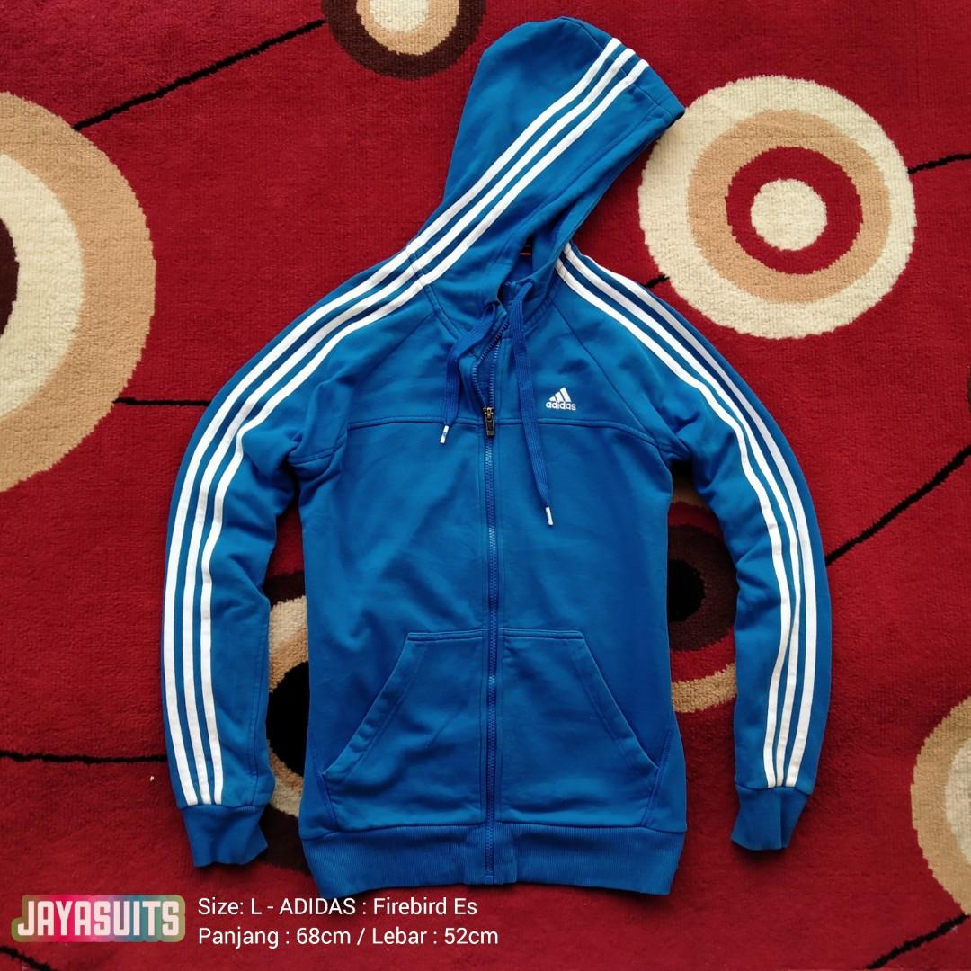 Jaket Hoodie ADIDAS Original Firebird Essentials Fesyen Pria