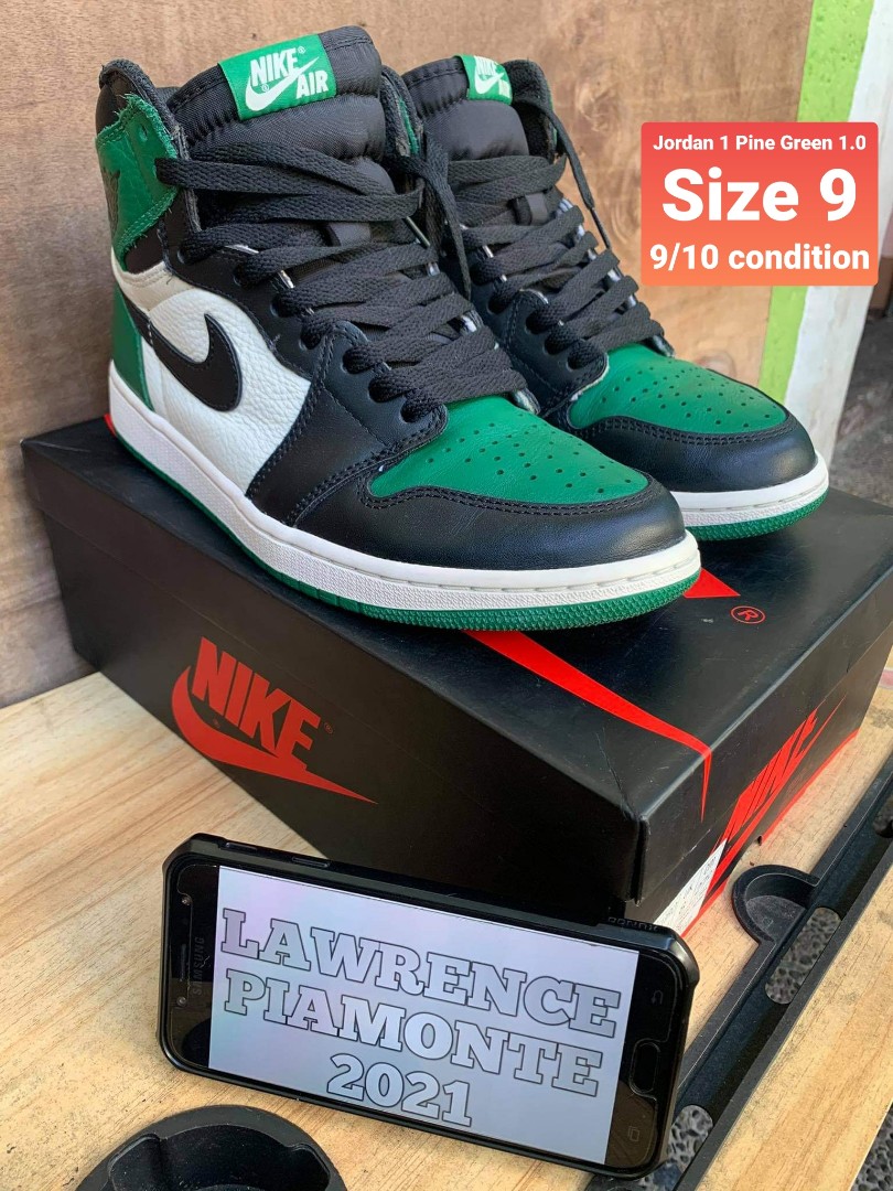 jordan 1 pine green size 9