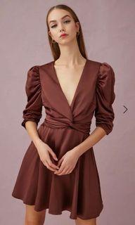 [BNIB] Keepsake I know mini dress in Chocolate (size xs)