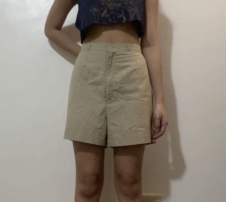 Khaki mom shorts shop