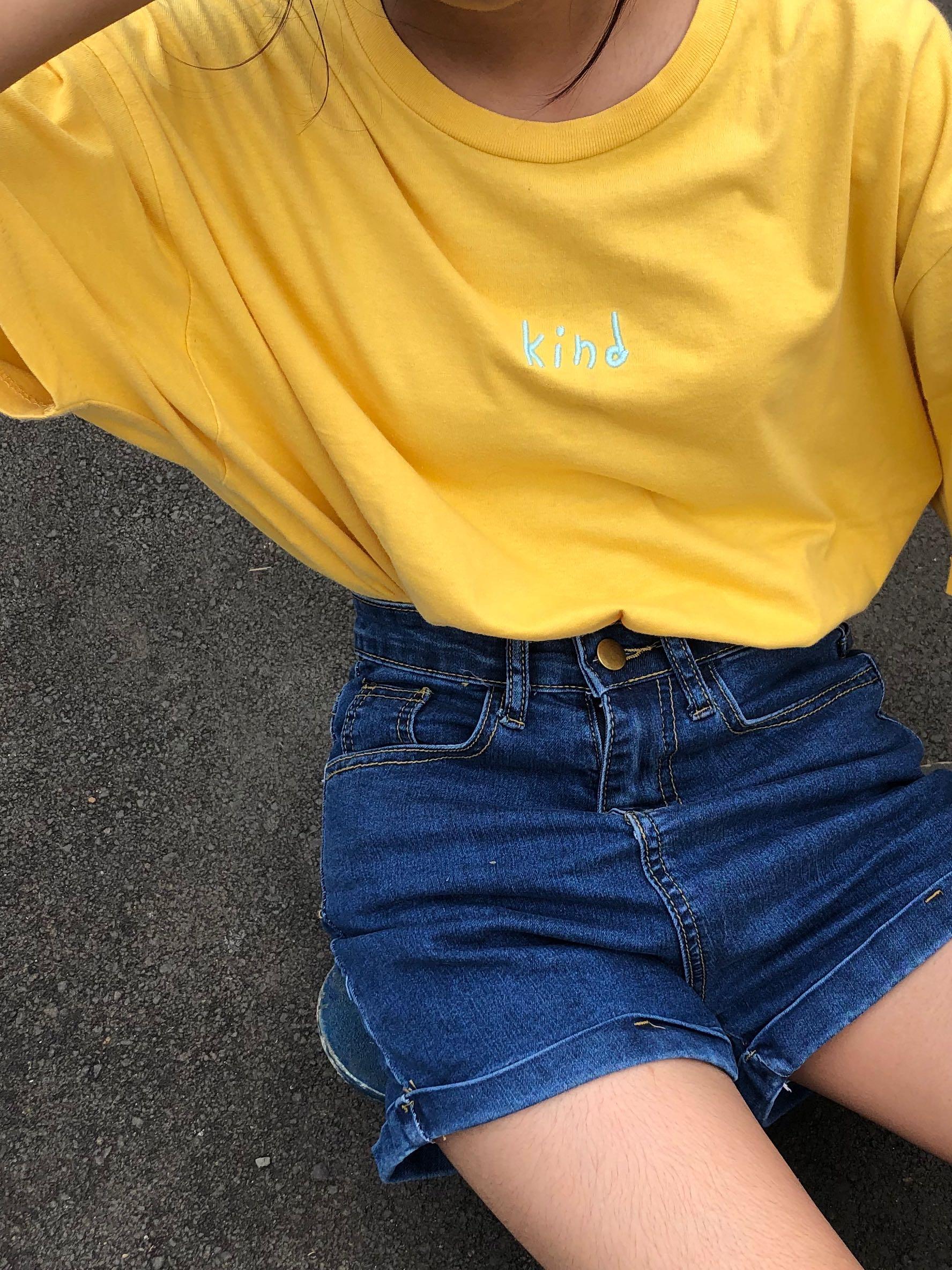 elephant kind oversized yellow t-shirt 