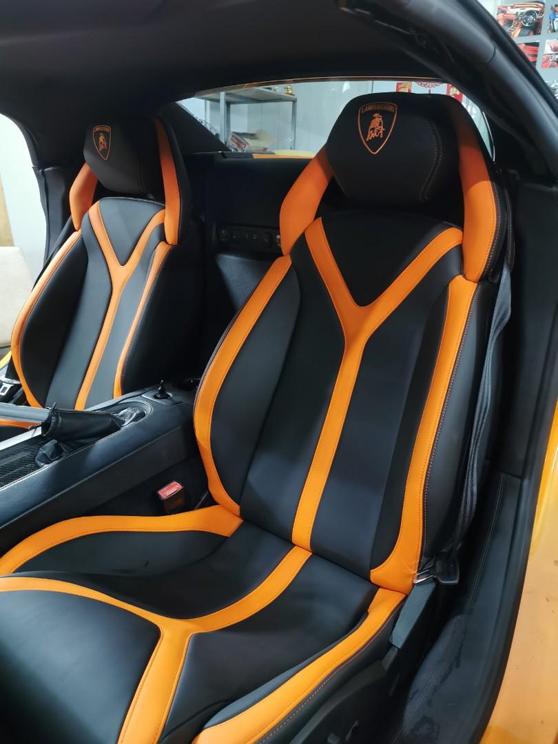 Lamborghini gallardo rewrap full nappa leather and custom new design, Car  Accessories, Accessories on Carousell