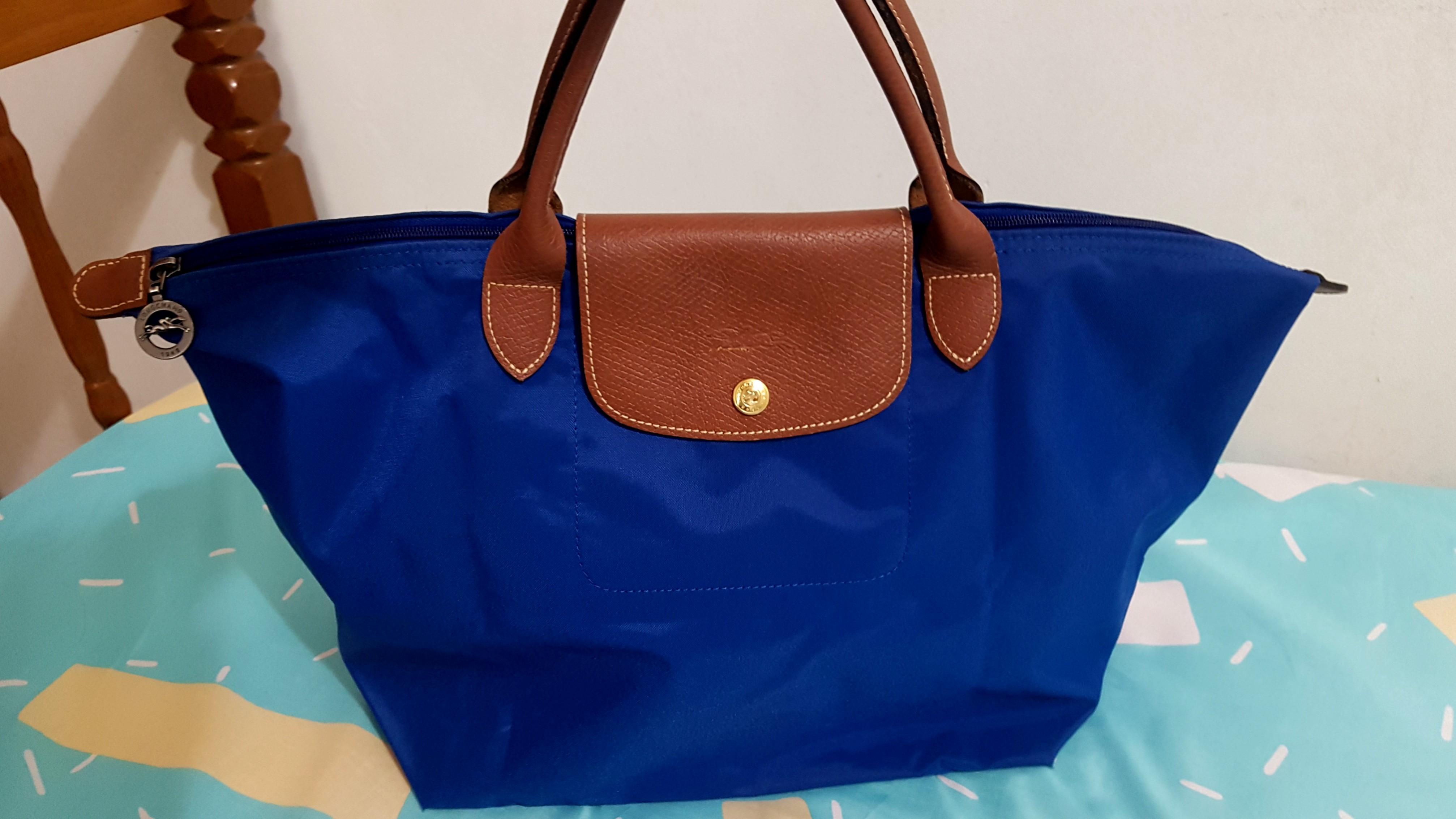 Royal blue longchamp sale bag