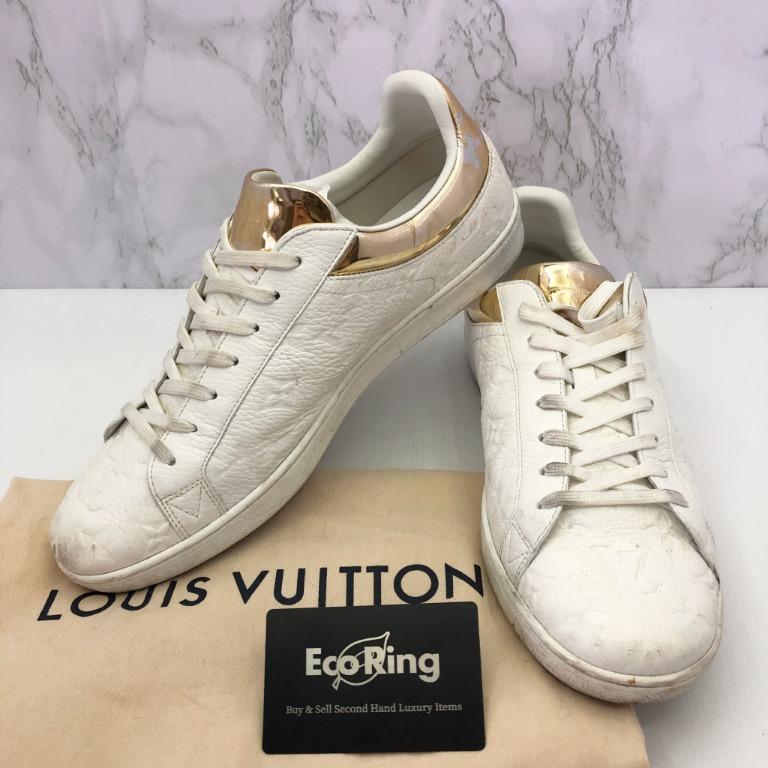 Luxembourg leather low trainers Louis Vuitton White size 9.5 US in