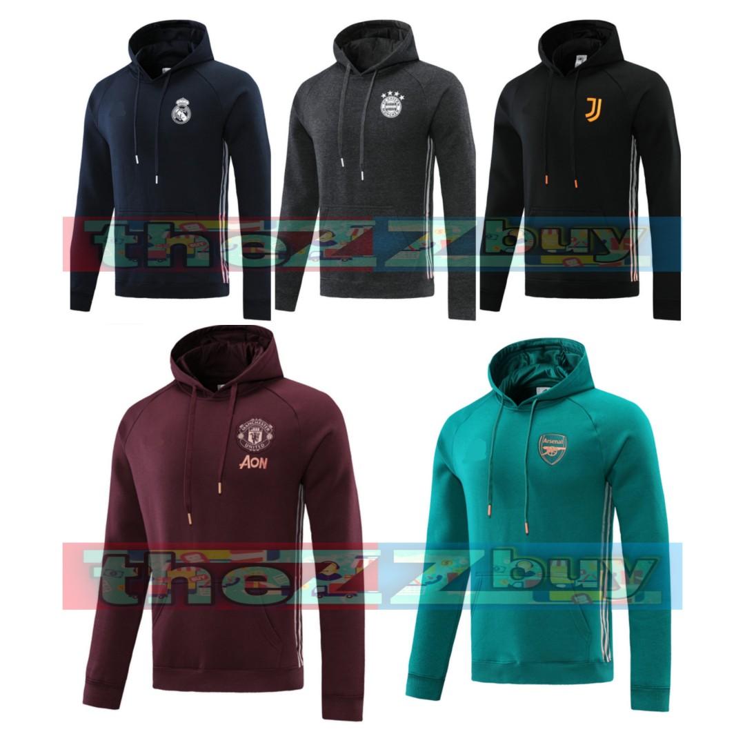 Man U Arsenal Bayern Munich Real madrid Juventus Hoodie 21-22 Football Hoodie Jacket (Category: Activewear) located in Singapore. Submitted by thezzbuy (Listing ID 1079969800, Image 1). Description: Pre-order item. Once confirm the order, we'll deliver in ur address with in 5-10 working day's. Average delivery time 7-8 day's. Payment method: - PayLah - PayNow - Bank transfer You can pay via anyone..