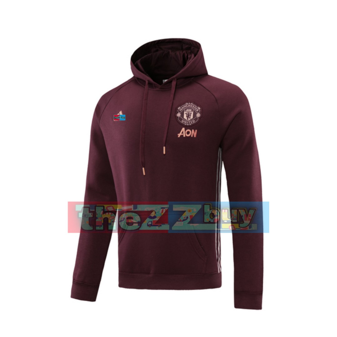 Manchester united maroon hoodie on sale